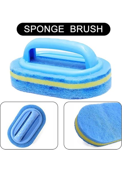 Temizlik Fırçası, Banyo Temizlik Süngeri, Mutfak Temizlik Süngeri, Küvet, Tuvalet, Duvar, Yer, Fayans, Sap Temizleme Fırçası (Mavi) (2 Adet) (Yurt Dışından) fırsatları