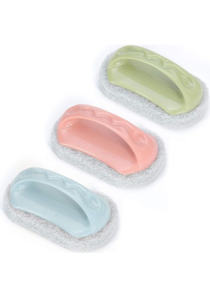 3 Adet Mutfak Süngeri Küvet Havuz Ahşap Fırça Güçlü Ovma Bulaşık Temizleme Fırçası (Yurt Dışından)