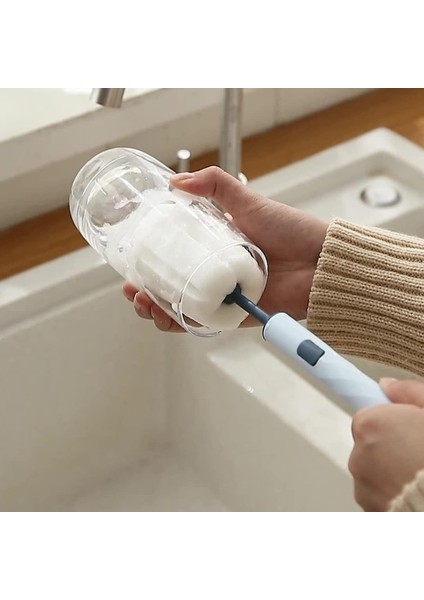 Sünger Şişe Temizleyici Uzun Saplı Fırça Şişe Temizleme Fırçası Şişeleri Temizlemek Için Çıkarılabilir Şişe Fırçası Mavi Pembe 2 Adet (Yurt Dışından) indirimleri