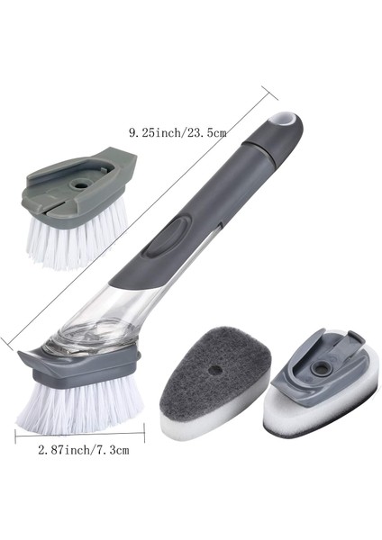 4 Paket Değiştirilebilir Fırçalar Bulaşık Fırçası Yedekleri, Bulaşık Yıkama Için 2'si 1 Arada Sünger ve Kıl Fırçalar, Kolay Temizlenen Mutfak Fırçası (Yurt Dışından) fiyatları