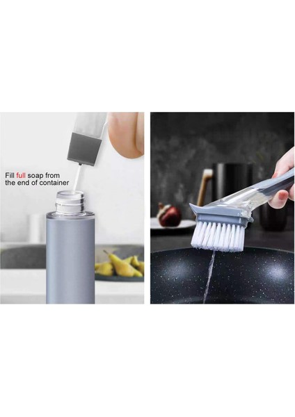 4 Paket Değiştirilebilir Fırçalar Bulaşık Fırçası Yedekleri, Bulaşık Yıkama Için 2'si 1 Arada Sünger ve Kıl Fırçalar, Kolay Temizlenen Mutfak Fırçası (Yurt Dışından) fırsatları