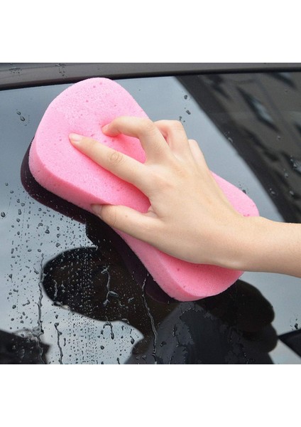 Büyük Sünger - 5 Parça Yüksek Köpüklü Araç Temizleme Sünger Pedi (Pembe) (Yurt Dışından) fırsatları