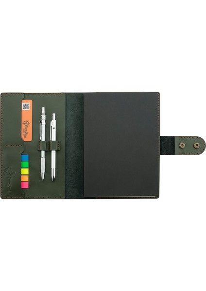 Twingold Kişiye Özel Tiesto Deri A5 Defter ve Ajanda Kılıfı Haki fırsatları