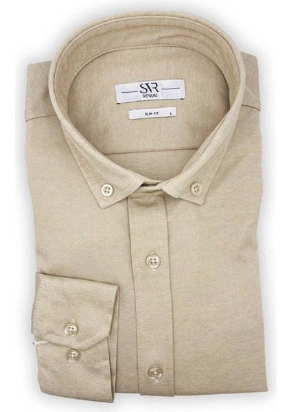 Premium Oxfort Slim Fit Likra Gömlek