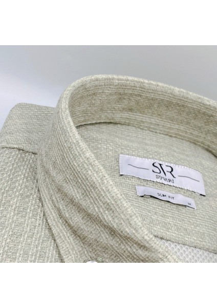 Trend Dar Kalıp Spor Dekor Desenli Gömlek modelleri