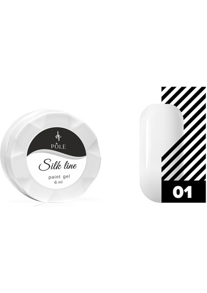 Jel Boya Örümcek & Nail Art/dizayn Silk Line 01 Beyaz 6 Ml.