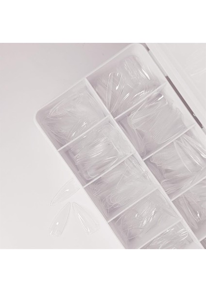 Gel Tips, Şeffaf (Balerina), Kutuda 550 Adet