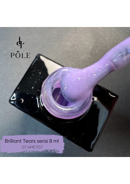 Pole Professional Kalıcı Oje Brilliant Tears Işıltılı 07 Ametist 8 Ml.