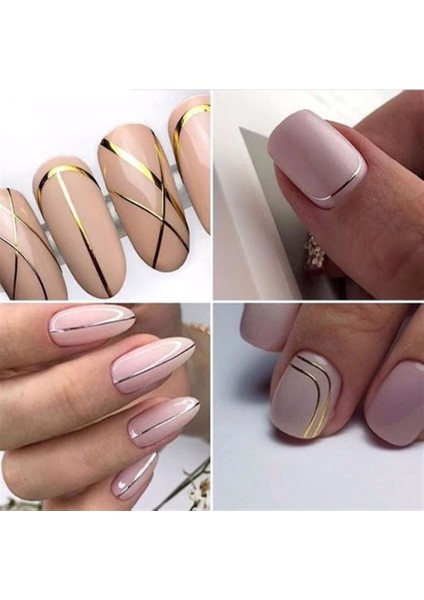 Nail Art Yapışkan Şerit 1metre Mavi Holography Ince fiyatları