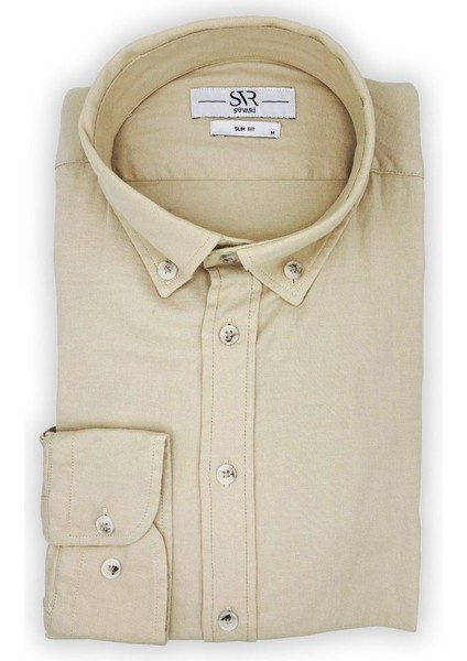 Premium Slim Fit Pamuk Likra Gömlek