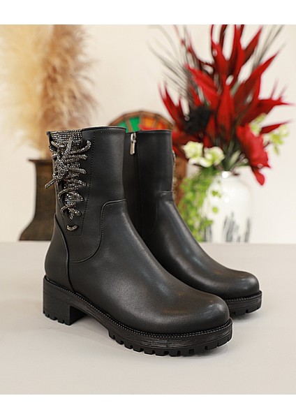 1779-409107 Kauçuk Tabanlı Bayan Postal Spor Bot - NKT01779-SIYAH-37 fırsatları