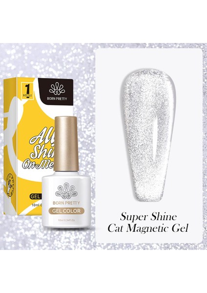 BORN PRETTY 10ml Super Shine Sliver Kedi Gözü Manyetik Jel (56340)