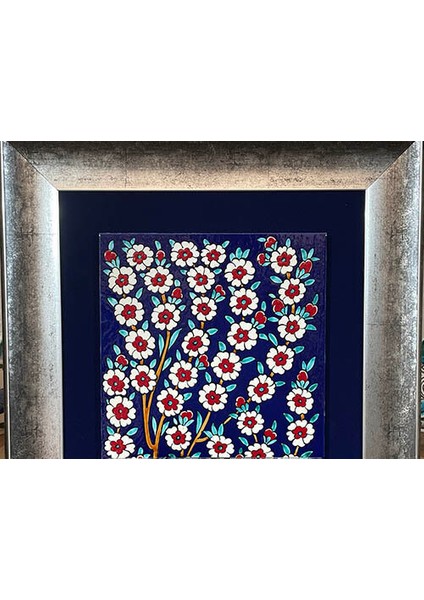 Hayat Ağacı Motifli İznik Çini Pano