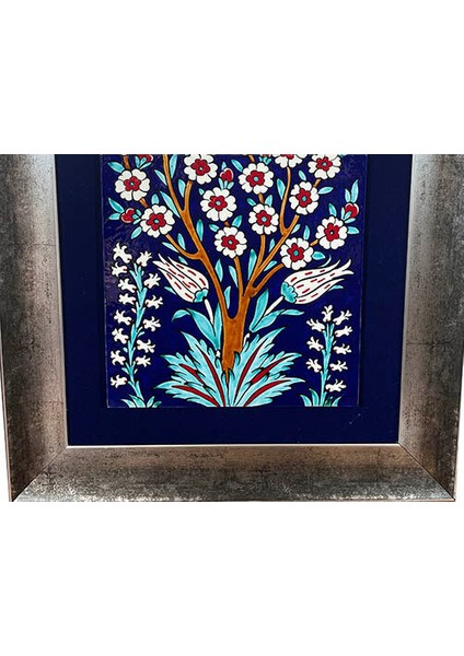 Hayat Ağacı Motifli İznik Çini Pano