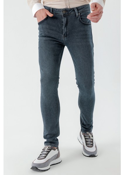 Erkek Kahve Denim Slim Fit Jean Kot Pantolon modelleri