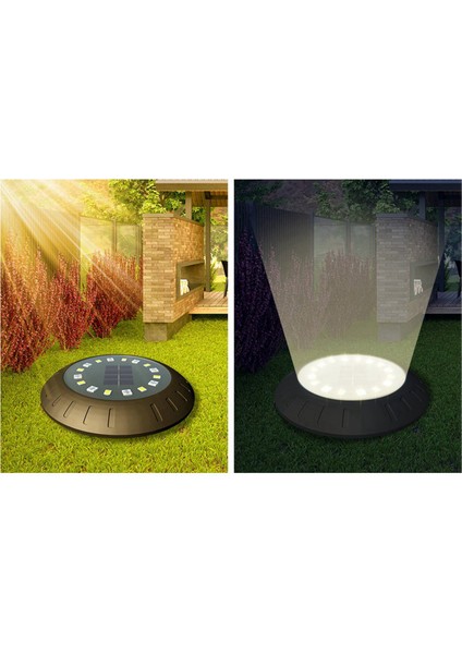 [gui Xulian] 2x Rgb Güneş Çim Yard LED Güneş Işıkları Gömülü Güneş Enerjili Bahçe Işık Su Geçirmez Dış Mekan Yeraltı Spot Lamba Sıcak Beyaz (Yurt Dışından) modelleri