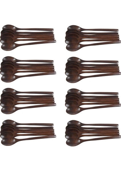 [gui Xulian] Tahta Kaşık, Yemek Için 48 Parça Tahta Çorba Kaşığı Karıştırma Karıştırarak Pişirme, Mutfak Gereçli Uzun Saplı Kaşık (Yurt Dışından)