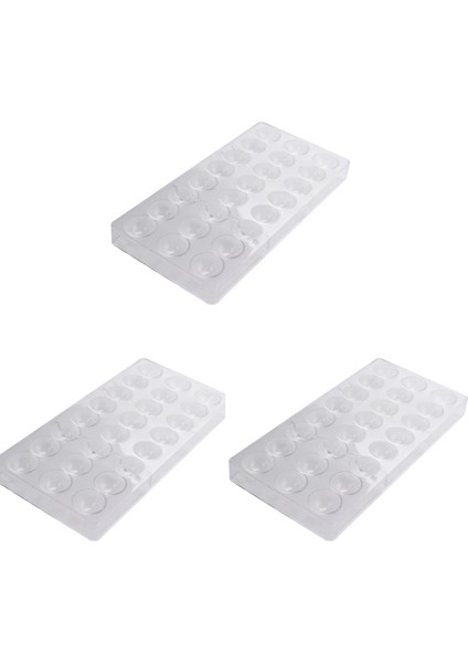 [gui Xulian] 3x 24 Delikli Yarı Küre Çikolata Kalıp Polikarbonat Çikolata Bar Kalıp Yarım Top Şeker Makinesi Kalıp Bakeware (Yurt Dışından)