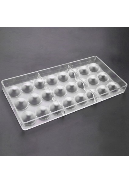 [gui Xulian] 3x 24 Delikli Yarı Küre Çikolata Kalıp Polikarbonat Çikolata Bar Kalıp Yarım Top Şeker Makinesi Kalıp Bakeware (Yurt Dışından)