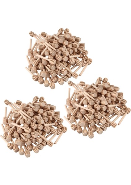 [gui Xulian] 300 Paket Mini 3 Inç Ahşap Bal Kepçe Çubukları, Ayrı Ayrı Sarılmış, Bal Kavanozunu Dağıtacak Sunucu (Yurt Dışından)