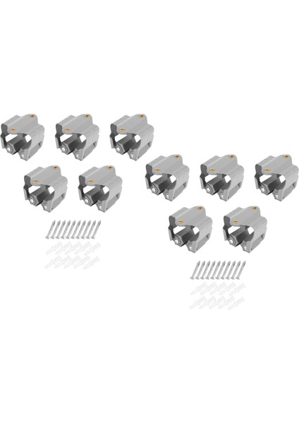 [gui Xulian] 10 Adet Mutfak Depolama Organizatör Paspas ve Süpürge Tutucu Duvara Monte Depolama Rafı Pozisyon Garaj Paspas Takım Tutucu Tutar (Yurt Dışından)