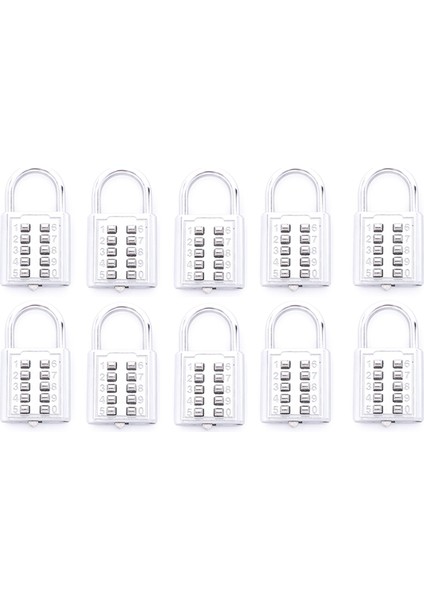 [gui Xulian] 10X Hırsızlığa Karşı Koruma Düğmesi Kombinasyonu Asma Kilit Haneli Basmalı Şifre Kilidi Çinko Alaşımlı Güvenlik Kilidi Bavul Bagaj Kodlu Kilit (Yurt Dışından)