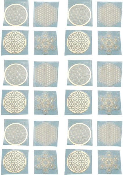 [gui Xulian] 24 Adet/takım Yeni Metal Enerji Dekor Çıkartma Yaşam Çiçeği (Yurt Dışından)