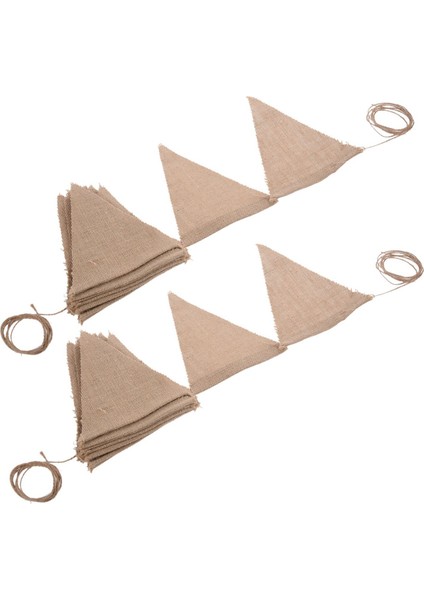 [gui Xulian] 2x 3.7m Rustik Hessian Çuval Bezi Dantel Bunting Shabby Chic Düğün Banner (Yurt Dışından)