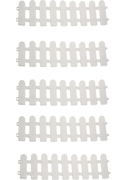[gui Xulian] 5 Adet 50X13 cm Beyaz Plastik Ağaç Çit Avlu Kapalı Bahçe Çit Anaokulu Çiçek Bahçesi Sebze Beyaz Dekor (Yurt Dışından)