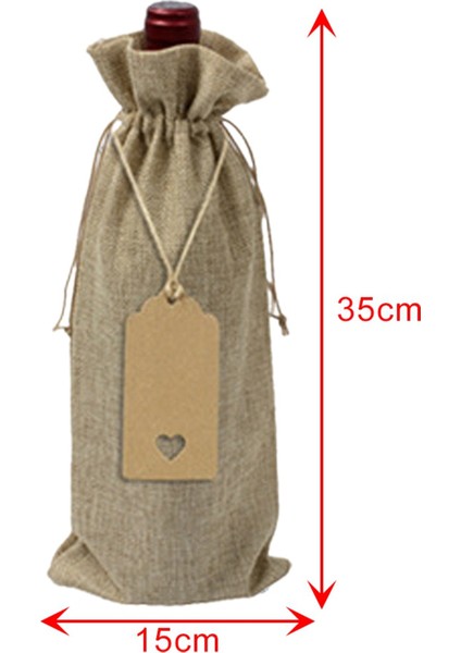 [gui Xulian] 36 Parça Çuval Bezi Şarap Çantaları Ipli Şarap Şişesi Çantaları Kör Tadım Için Etiketli Yeniden Kullanılabilir Çantalar (Yurt Dışından) indirimleri