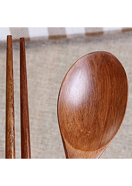 [gui Xulian]el Yapımı Hünnap Ağacı Ahşap Kore Yemek Takımı Kombinasyonları Gereç, 10 Kaşık ve Yemek Çubukları Seti (Yurt Dışından) indirimleri