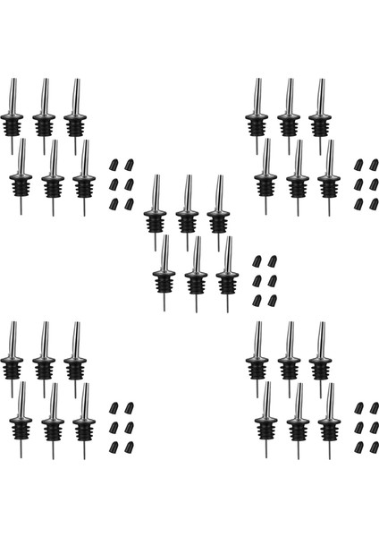 [gui Xulian] 30 Adet Paslanmaz Çelik Dökücüler, Likör Şişesi Dökücüler ve Sirke Konik Tıpa Borulu, Mühürlü Toz Kapaklı (Yurt Dışından)