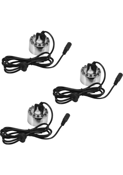 3x Ultrasonik Mist Yapımcısı Fogger Su Çeşmesi Göleti 12 LED (Yurt Dışından)