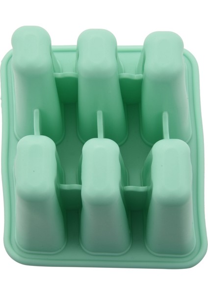 【gui Xulian】2x Popsicle 6 Parça Silikon Buzsuz Popsicle Kalıp Yeniden Kullanılabilir Kolay Bırakılan Buz Yapıcı (Yurt Dışından)