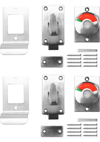 [gui Xulian] 2x Banyo Tuvalet Wc Göstergesi Gizlilik Ölü Cıvata Kapı Kilidi Mandalı Boş Devrede (Yurt Dışından)