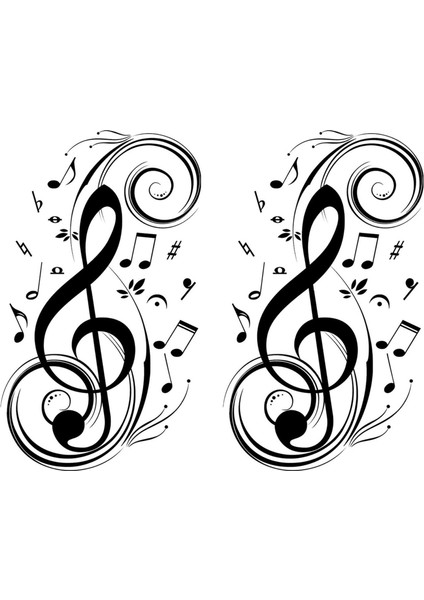 [gui Xulian] 2x Beat Note Müzik Duvar Sanatı Çıkartmaları, Vinil Duvar Çıkartmaları Müzik Dekoru, Grafik Sanat Müzikal Ev Dekorasyonu (Siyah) 77X45 cm (Yurt Dışından)
