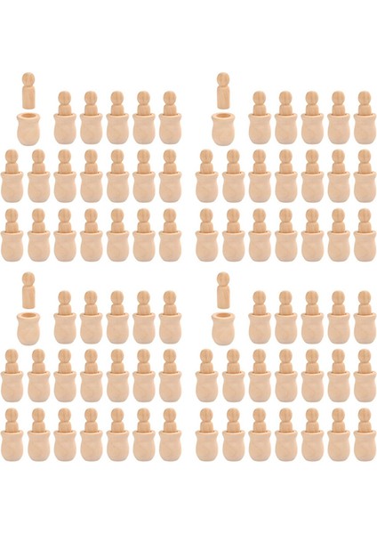 [gui Xulian]bitmemiş Ahşap Mandal Yerleştirme Bebekleri Insan Bedenleri, Resim Için Doğal Boyasız Dekoratif Ahşap Figürler, Sanat Projeleri 80 (Yurt Dışından)