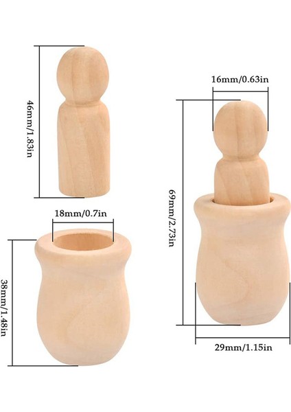 [gui Xulian]bitmemiş Ahşap Mandal Yerleştirme Bebekleri Insan Bedenleri, Resim Için Doğal Boyasız Dekoratif Ahşap Figürler, Sanat Projeleri 80 (Yurt Dışından) modelleri