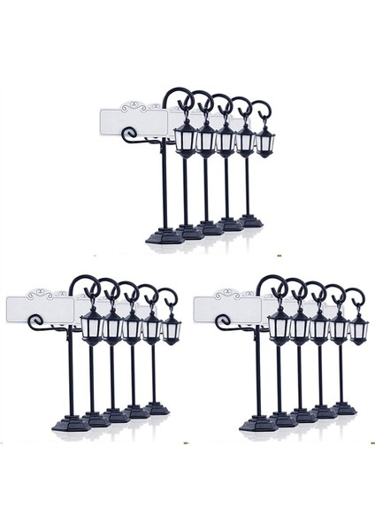 [gui Xulian] 15 Pcs Sokak Lambası Şekli Düğün Parti Resepsiyon Yeri Kart Sahibinin Numarası Adı Masa Menü Resmi Fotoğraf Klip Kart Standı (Yurt Dışından)