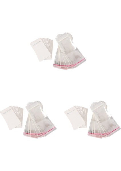 【gui Xulian】mücevher 300 x Beyaz Düz Küpe Sergileme Kartları ve Kendinden Yapışkanlı Çantalar (Yurt Dışından)