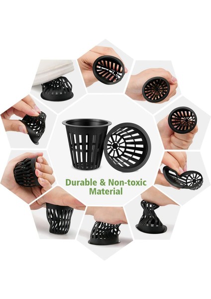 [gui Xulian] 300 Paket 2 Inç Net Bardaklar Oluklu Örgü Geniş Dudak Filtre Bitki Net Pot Kova Sepeti Hidroponik Için (Yurt Dışından) fırsatları