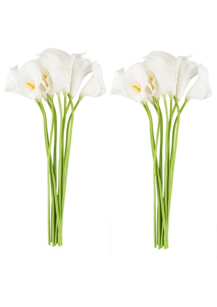 【gui Xulian】 Calla Lily 20 Kafa Lateks Gerçek Dokunmatik KC51 Beyaz (Yurt Dışından)