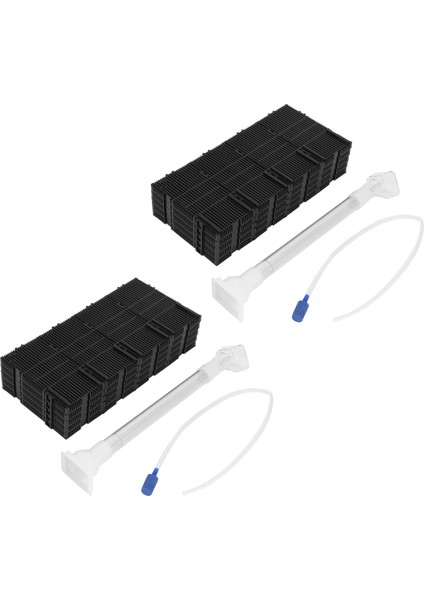 [gui Xulian] 40 Adet Siyah Plastik Akvaryum Zemin Filtresi + Hava Hattı Hortumu + Tüp (Yurt Dışından)