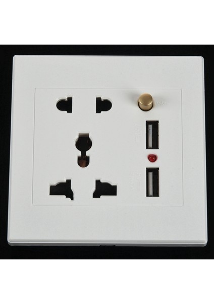 【gui Xulian】2x 2.1A Çift USB Duvar Şarj Soketi Adaptörü Evrensel Güç Çıkışı Paneli Beyaz Anahtar (Yurt Dışından)