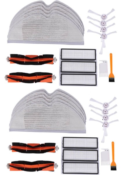 【gui Xulian】2x Yedek Hepa Filtre Paspas Paçavra Ana Yan Rulo Fırça 1c STYTJ01ZHM Mi Robot Süpürge Seti (Yurt Dışından)