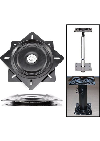 【gui Xulian】2x 6 Inç Tekne Koltuğu Döner Plaka Balıkçı Teknesi Deniz Koltuğu Dönüşü 360 Derece Dönüş Evrensel Set 15,4 x 15,4 x 2 cm (Yurt Dışından)