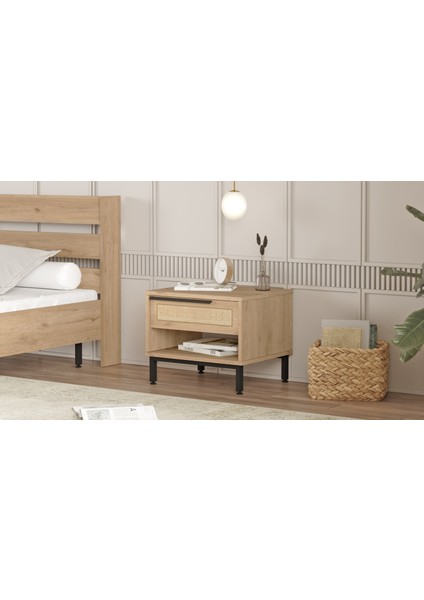 Ocean Komodin Çekmeceli Metal Ayaklı Uv Baskı Sepet-Jüt ON14-SU modelleri