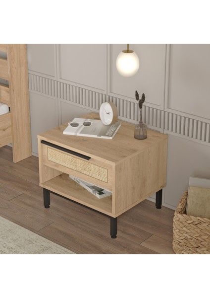 Ocean Komodin Çekmeceli Metal Ayaklı Uv Baskı Sepet-Jüt ON14-SU fırsatları