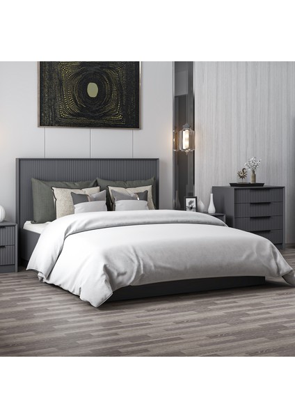 Kale Luxe 160X200 Baza Başlık Seti - Antrasit