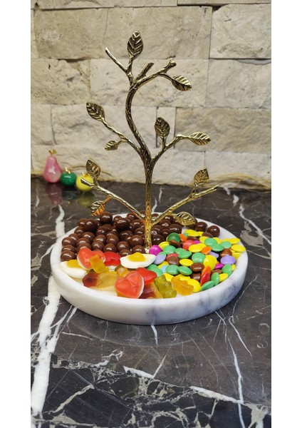 Mermer Kulplu Şekerlik Sunumluk Lokumluk Ikramlık modelleri